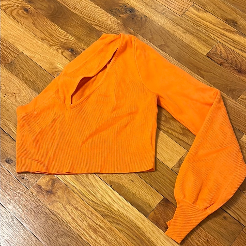 Orange One-Shoulder Top
